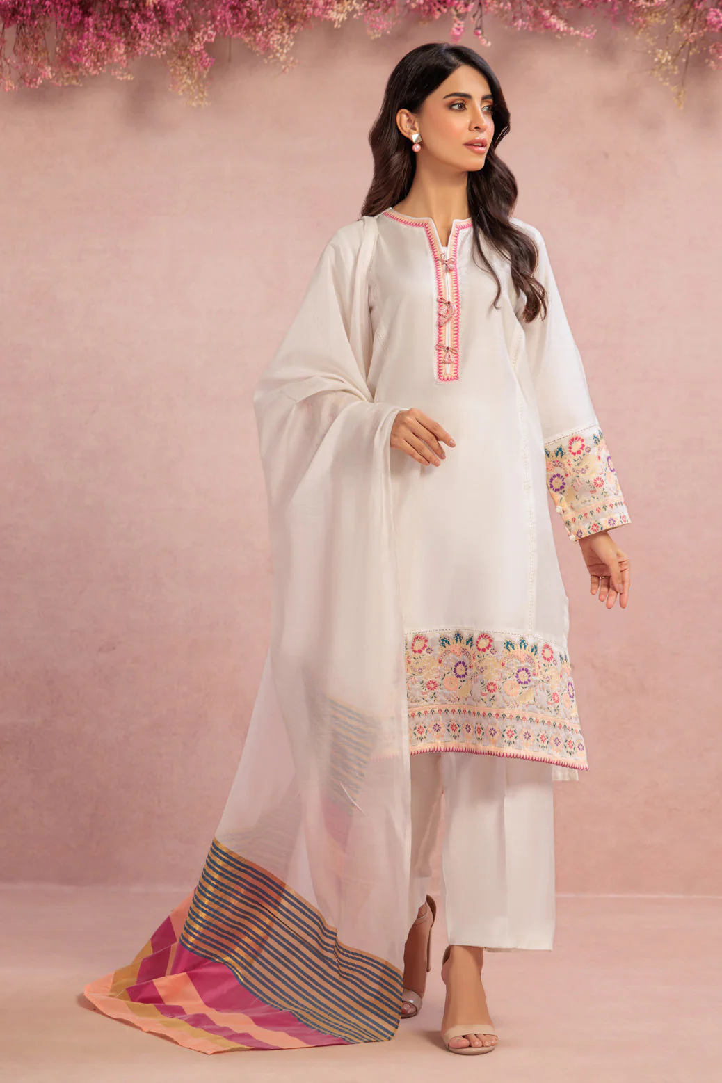 WHITE-RAW SILK-3 PIECE (BPS2243P01) - Image 3