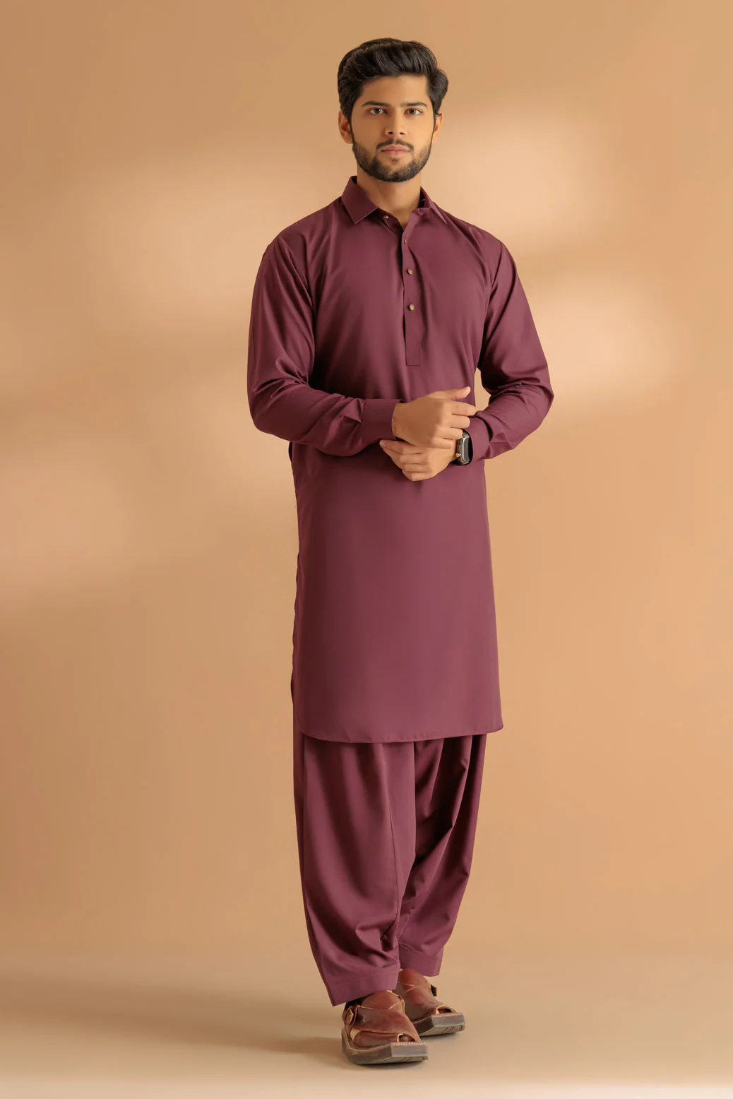 WINE-BLENDED-SHALWAR SUIT - (GSSS24-021) - Image 3