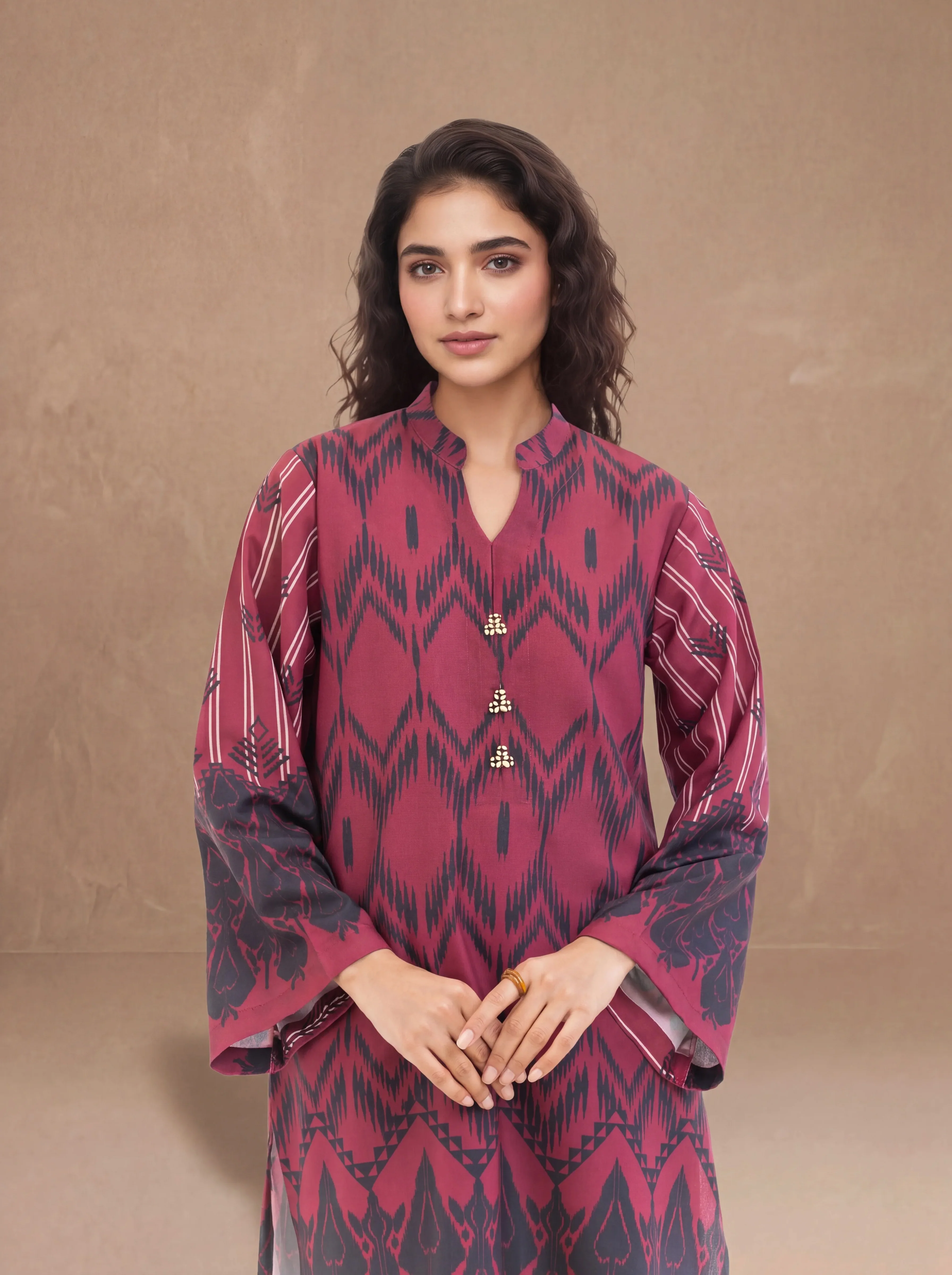Maroon-Poly-Dobby-1 Piece (WP1PPBW25HR10N2) - Image 2