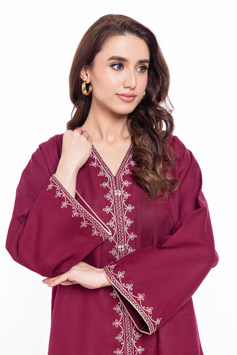 Maroon-Khaddar-1 Piece (WP1PSBW25HR10N12) - Image 5