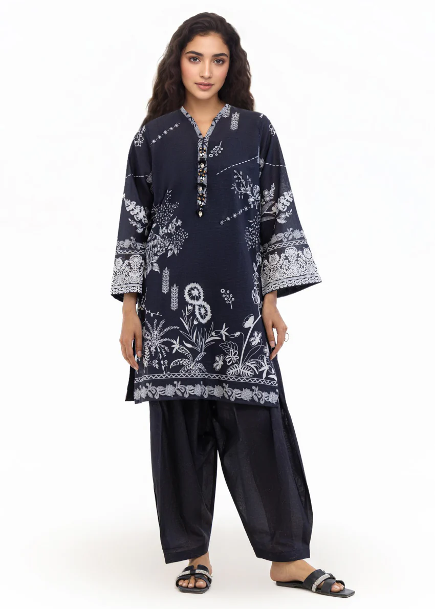 Black-Slub-Lawn-2 Piece (WP2PPBS26B1F5) - Image 6