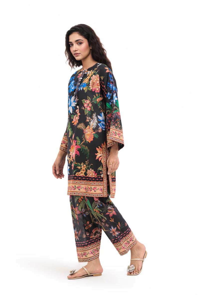 Black-Slub-Lawn-2 Piece (WP2PPBS26B1F6) - Image 6