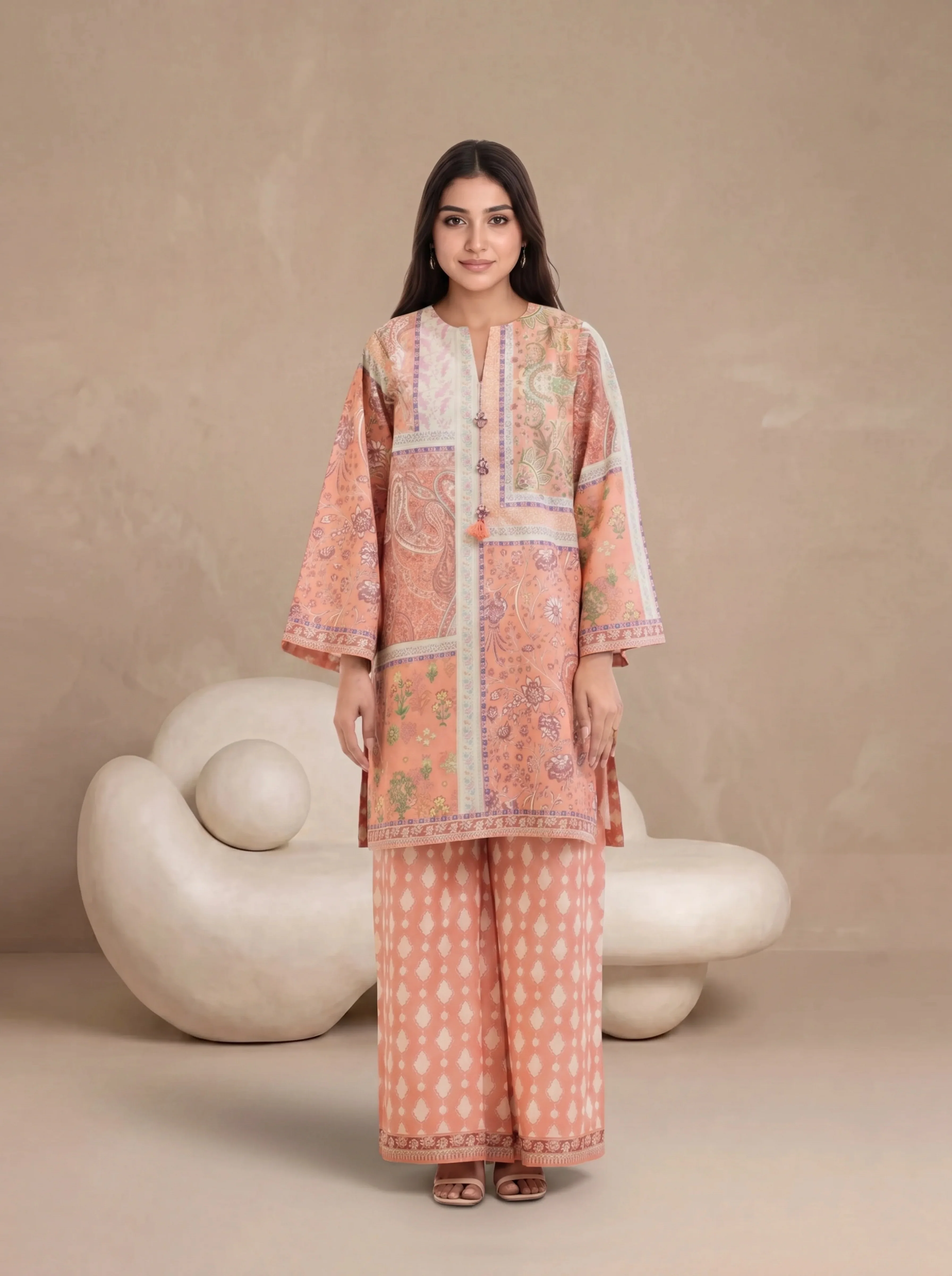 Peach-Lawn-2 Piece (WP2PPBS26HR2M32)