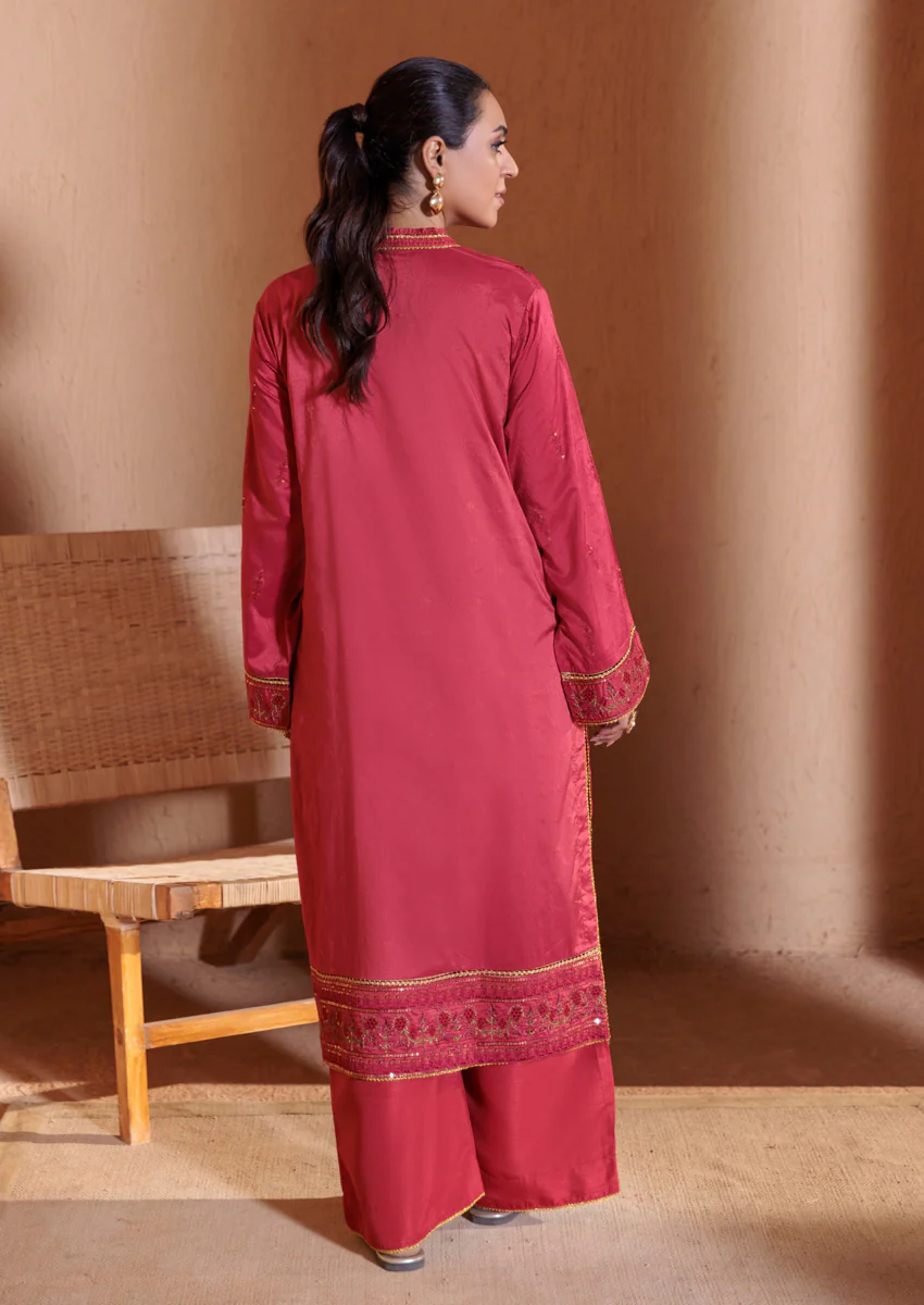 Red-Jacquard-2 Piece (WP2PSFS25N01) - Image 2