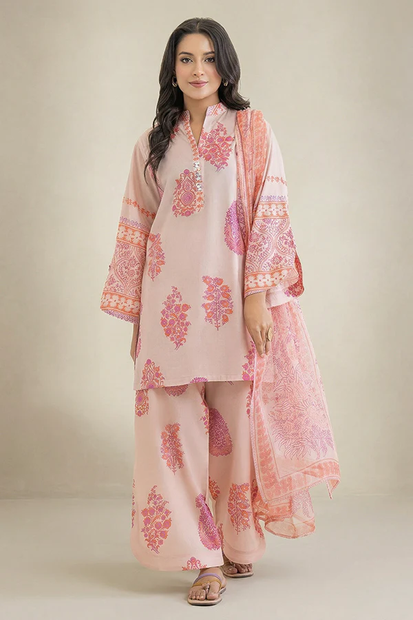 L-Pink-Lawn-3 Piece (WP3PPBS26B1F42)