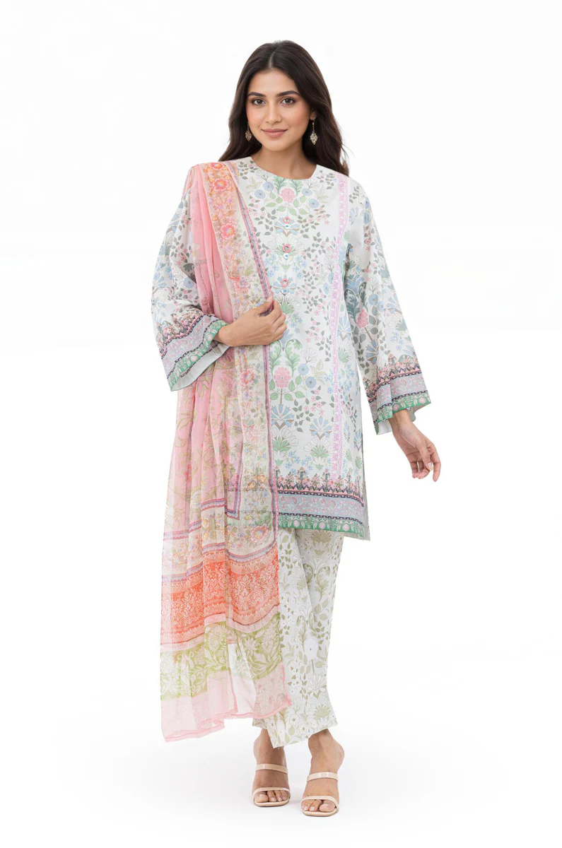 Beige-Lawn-3 Piece (WP3PPBS26B1F43) - Image 3