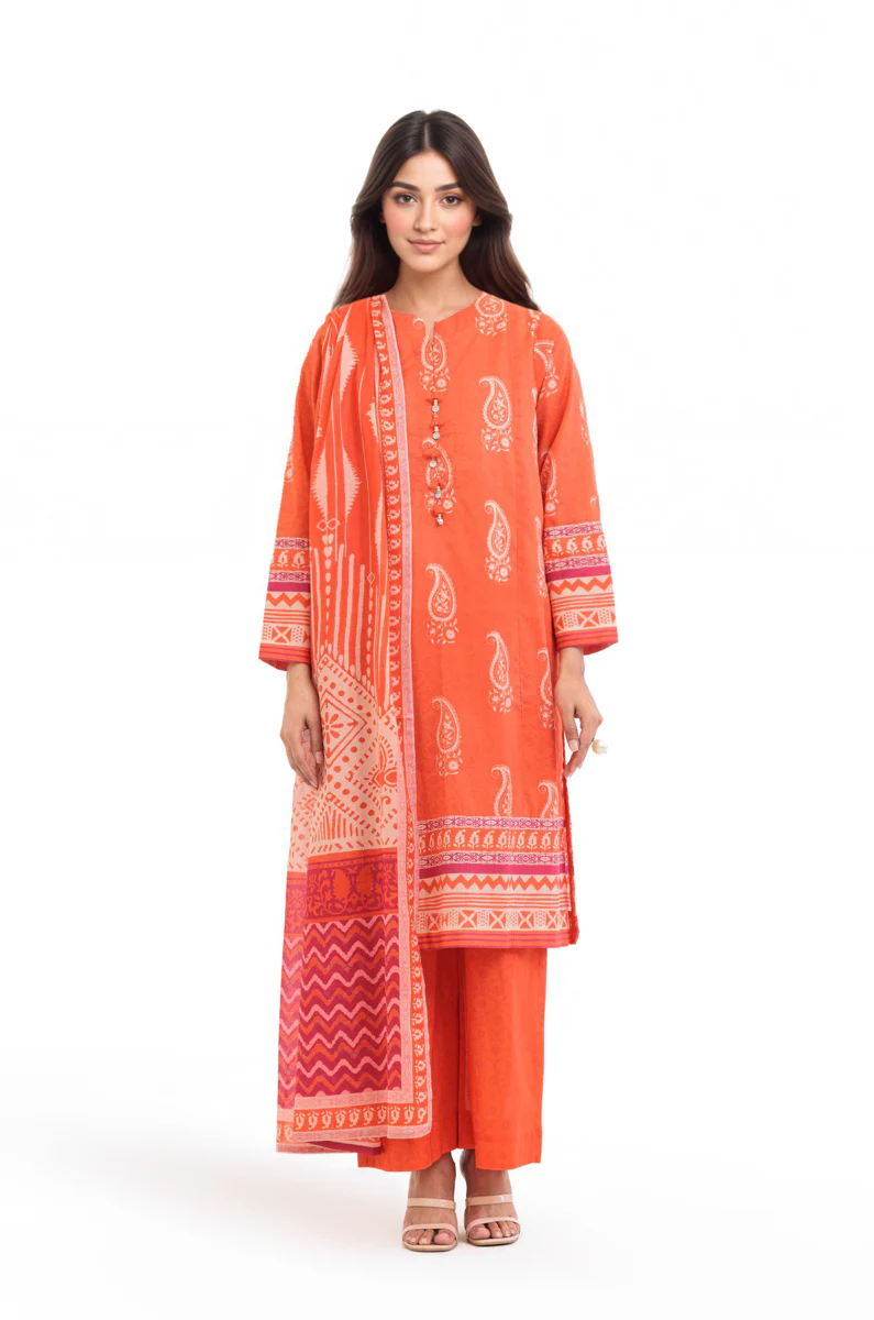 Orange-Lawn-3 Piece (WP3PPBS26B1F47) - Image 5