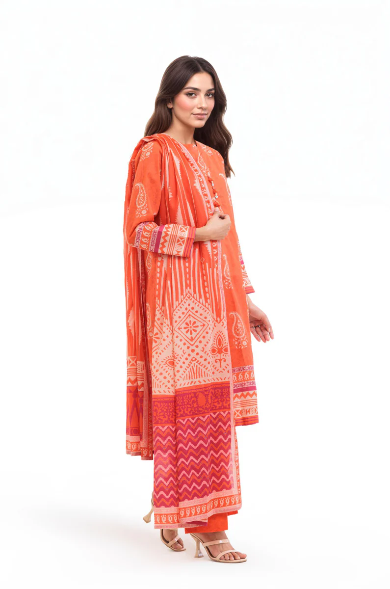 Orange-Lawn-3 Piece (WP3PPBS26B1F47) - Image 6