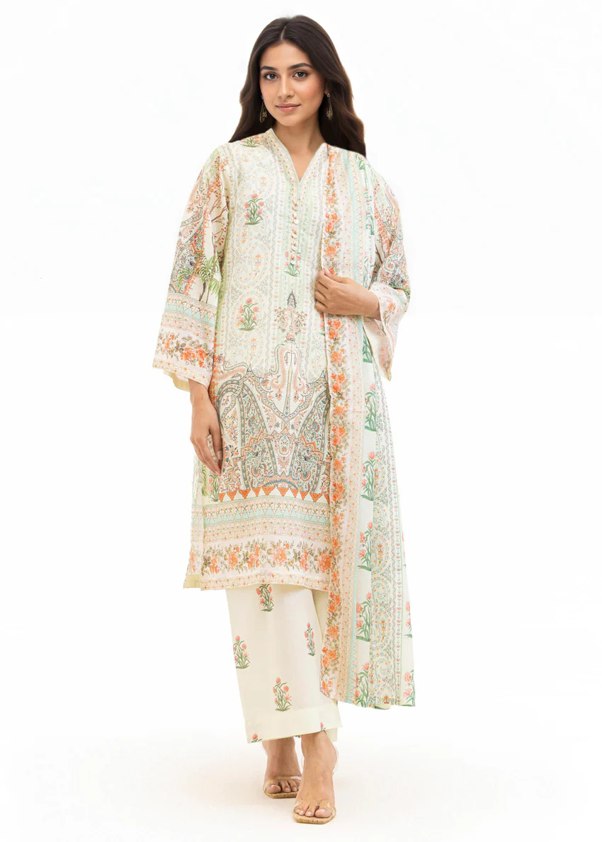 Green-Slub-Lawn-3 Piece (WP3PPBS26B1F50) - Image 6