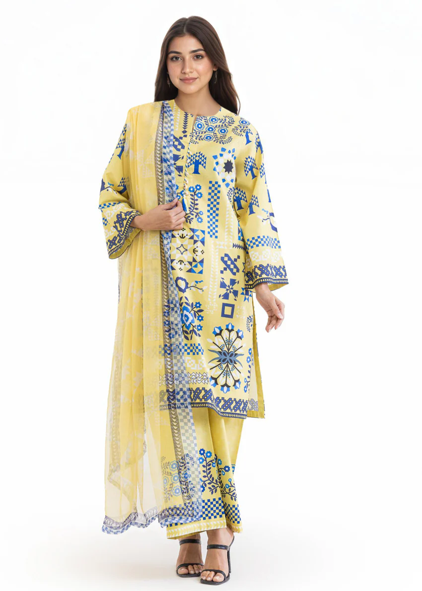 Butter-Lawn-3 Piece (WP3PPBS26B2M46) - Image 3
