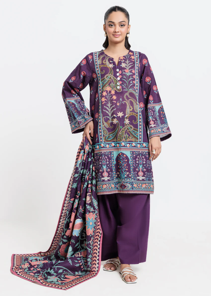 Indigo-Khaddar-3 Piece (WP3PPBW25B10N3)