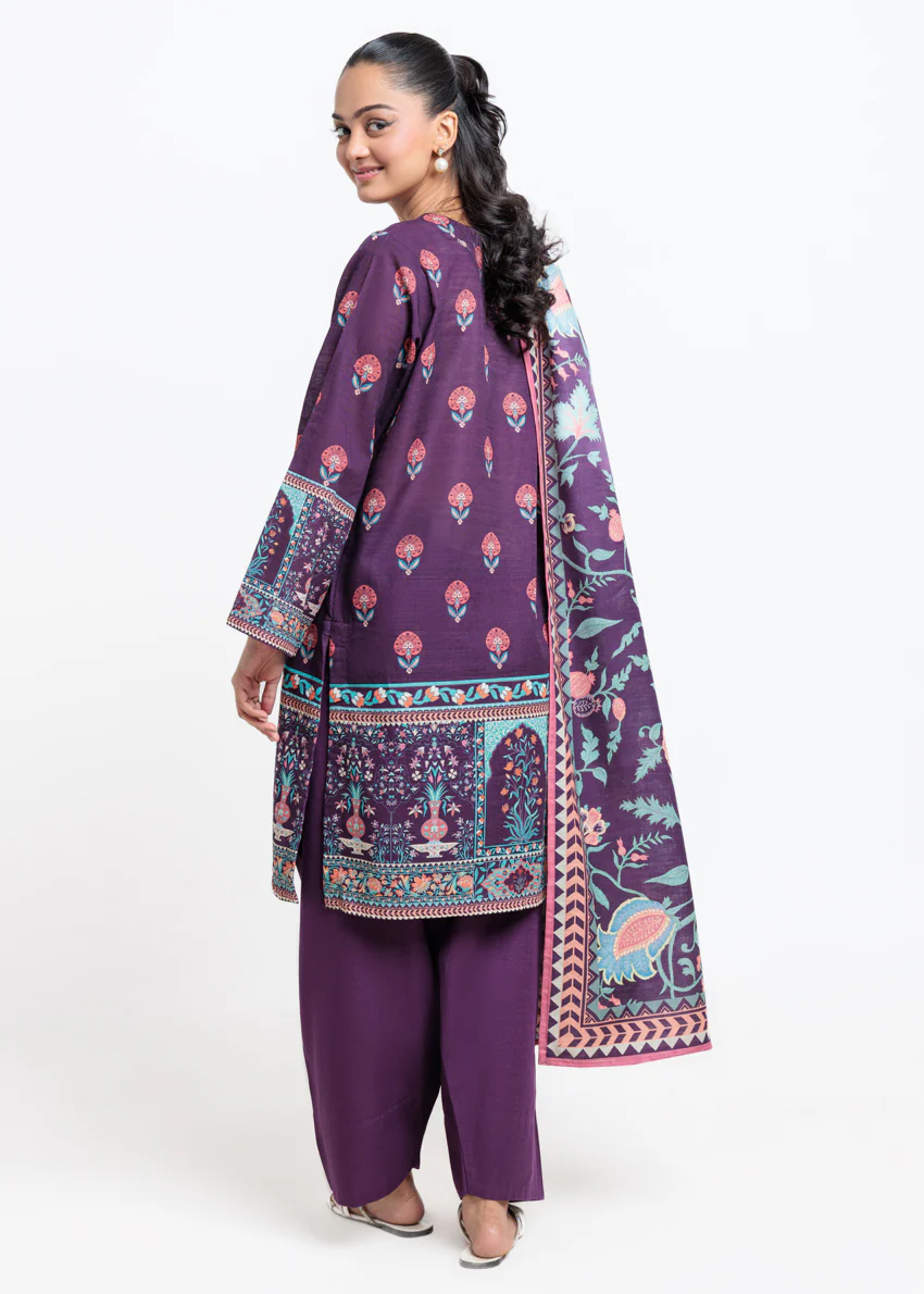 Indigo-Khaddar-3 Piece (WP3PPBW25B10N3) - Image 2