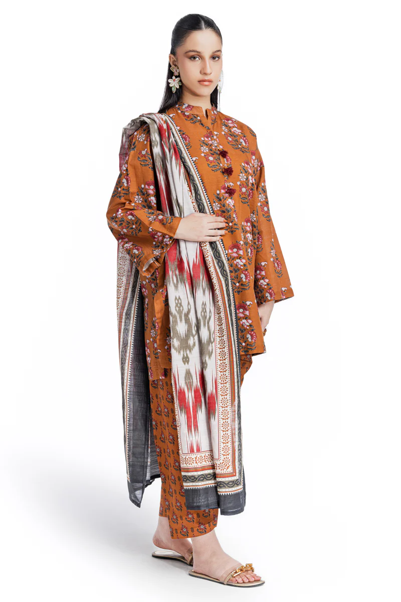 Mahogany-Khaddar-3 Piece-(WP3PPBW25B11D7) - Image 3