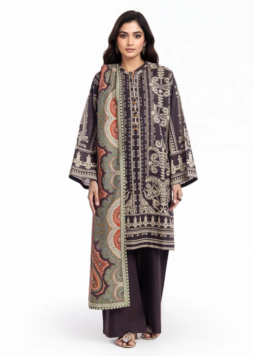 Black-Khaddar-3 Piece (WP3PPBW25B9O3) - Image 5