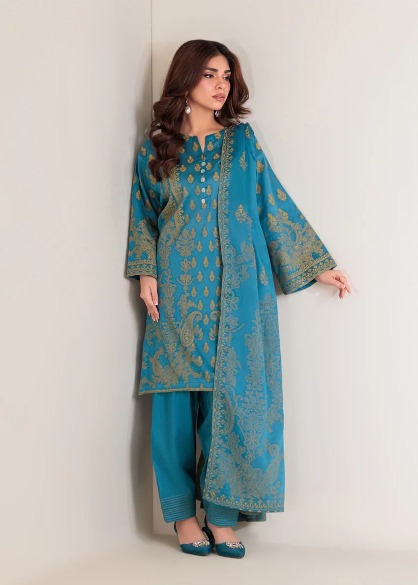 Teal-Jacquard-3 Piece (WP3PSBS26B1F31) - Image 4