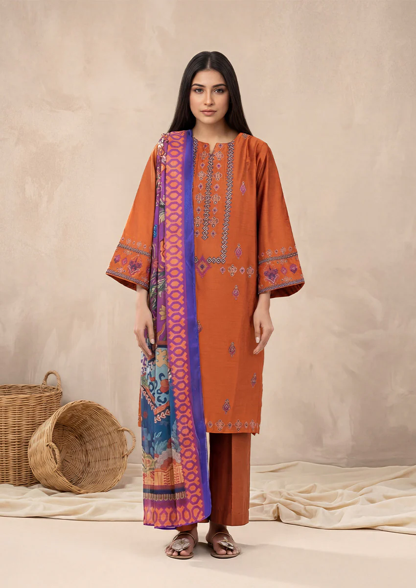 Rust-Cotton-Silk-3 Piece (WP3PSBW25B11D36)