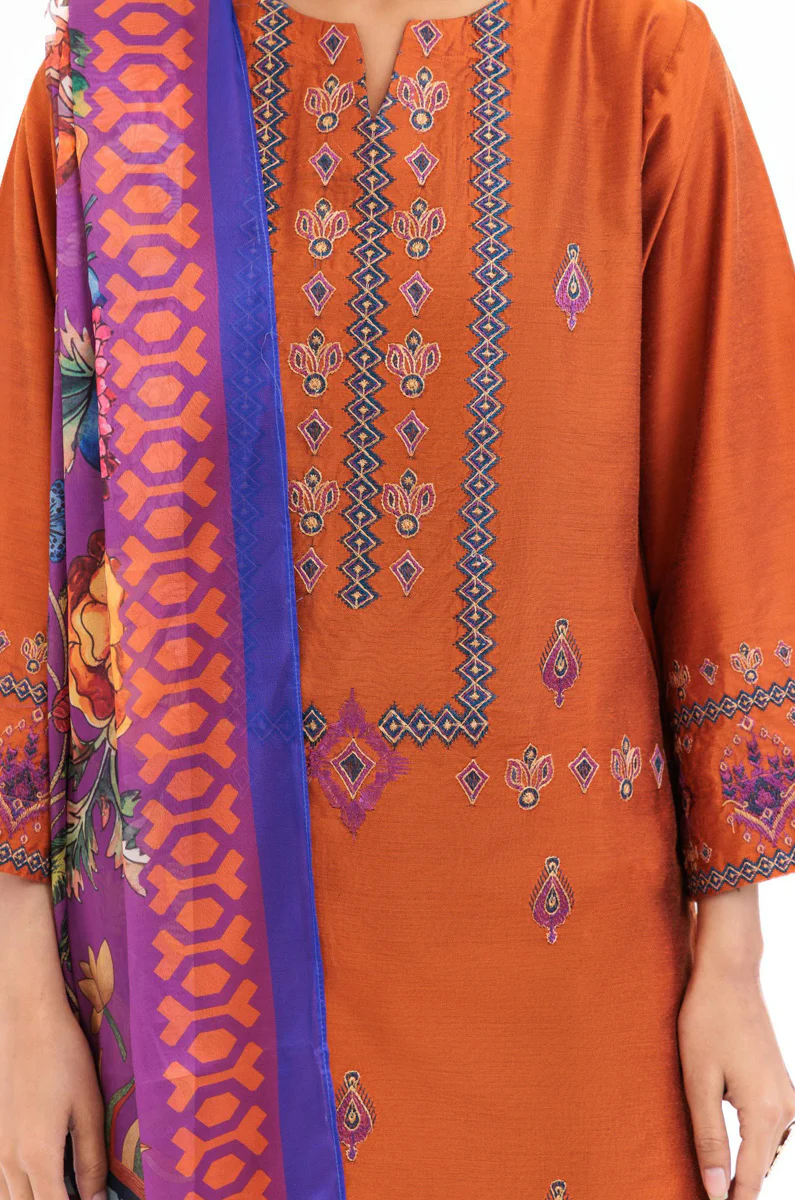 Rust-Cotton-Silk-3 Piece (WP3PSBW25B11D36) - Image 7