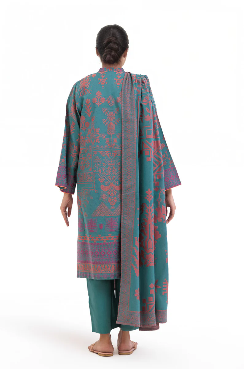 Teal-Jacquard-3 Piece (WP3PSBW25B1J23) - Image 2