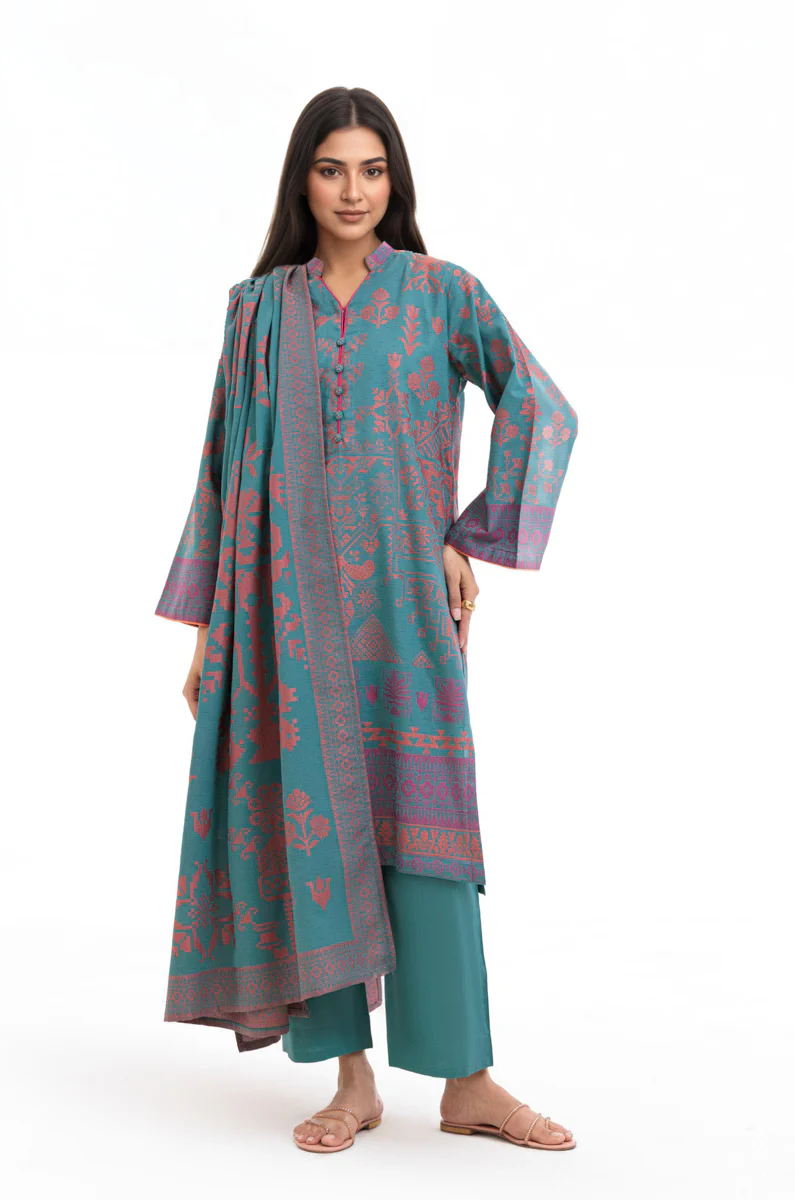 Teal-Jacquard-3 Piece (WP3PSBW25B1J23) - Image 4