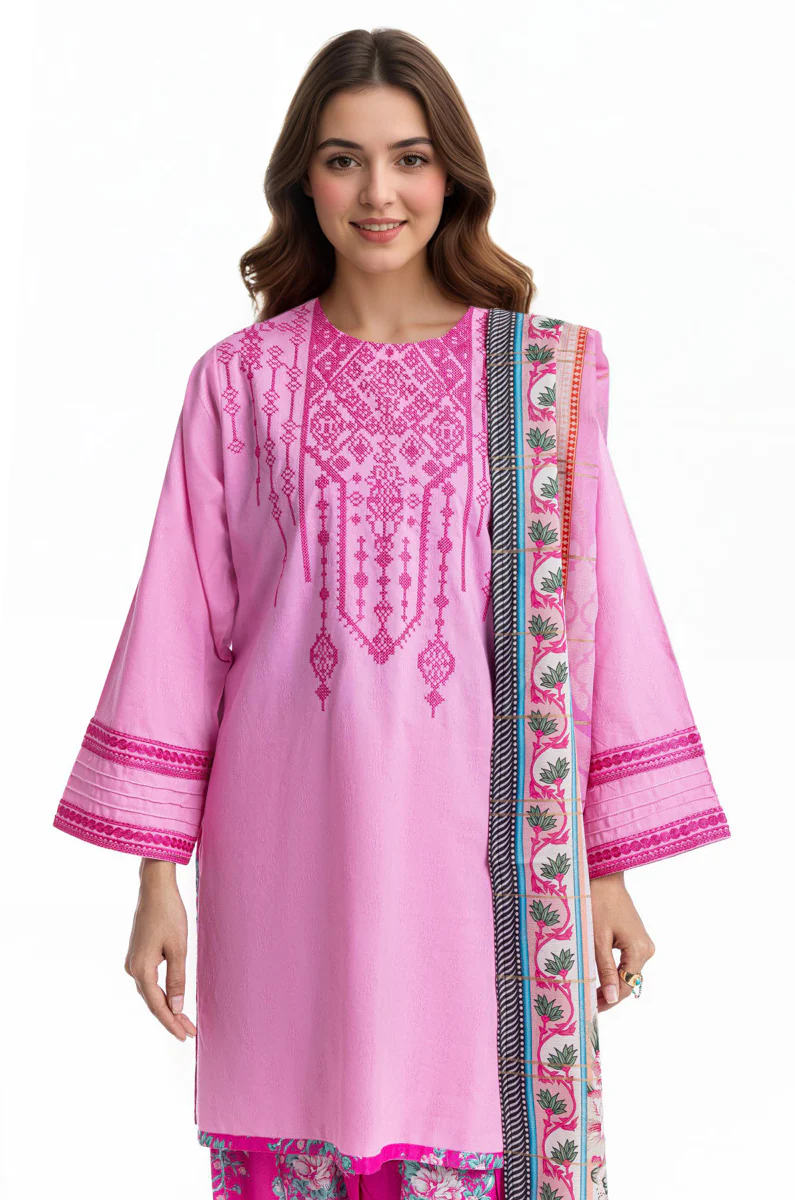 Pink-Jacquard-3 Piece (WP3PSBW25B9O47) - Image 3