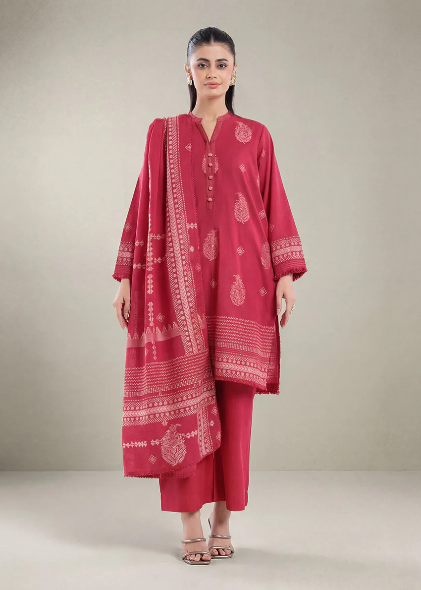 T-Red-Jacquard-3 Piece (WP3PSBW25B9O51)