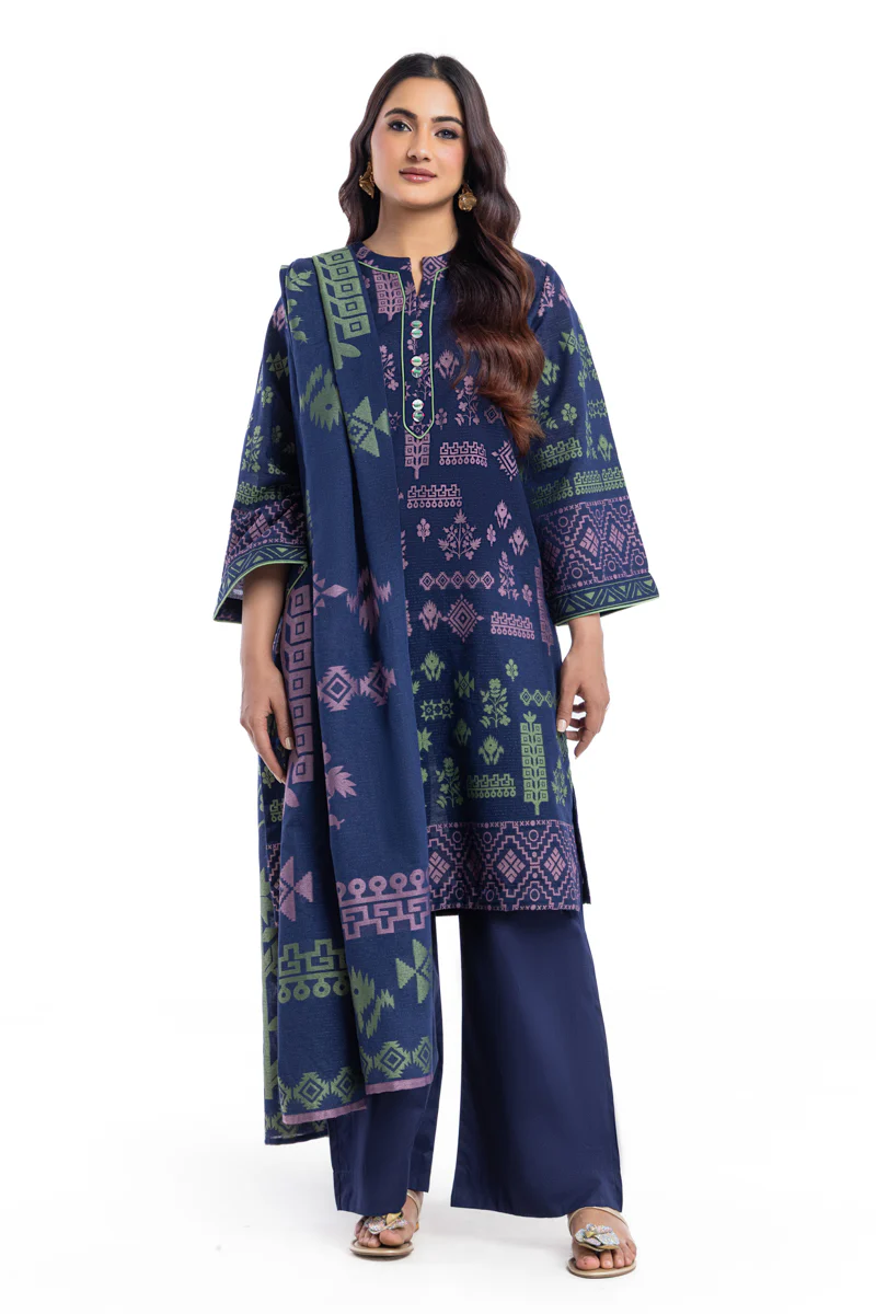 Teal-Jacquard-3 Piece (WP3PSBW25B9O54) - Image 2