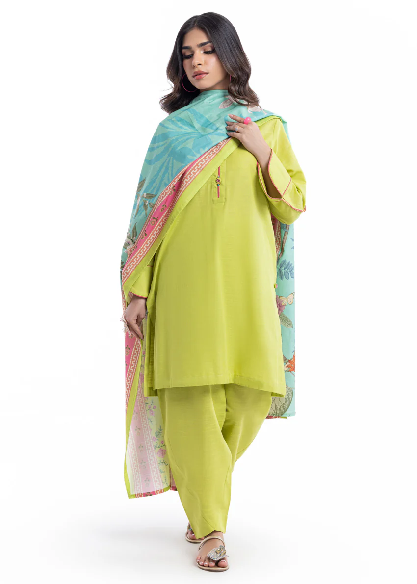 Lime-Khaddar-3 Piece (WP3PSBW25HR10N11) - Image 8