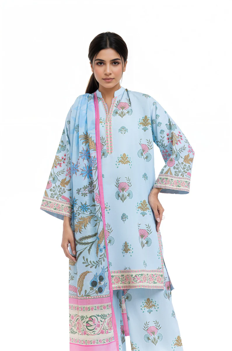 Sky-Blue-Raw-Silk-3 Piece (WP3PSBW25HR9O13) - Image 3