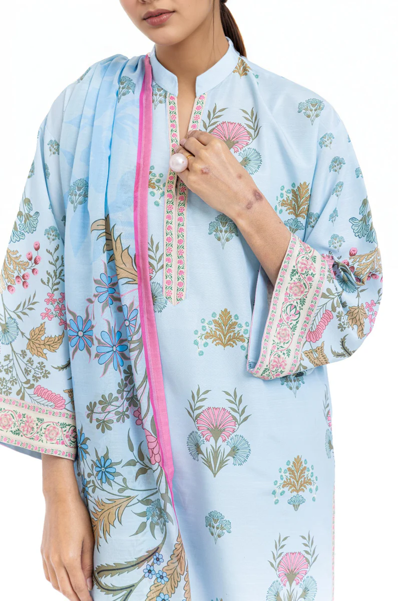 Sky-Blue-Raw-Silk-3 Piece (WP3PSBW25HR9O13) - Image 4
