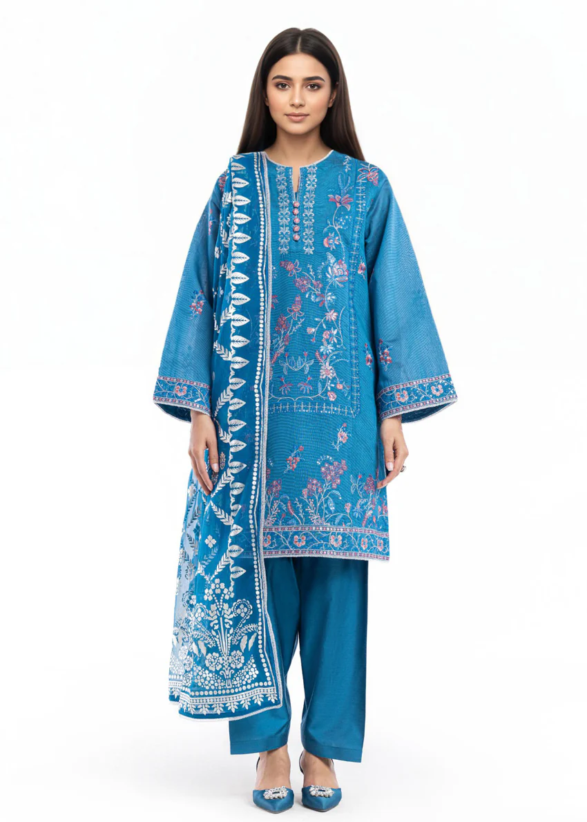 Cyan-Dyed Cotton-3 Piece (WP3PSFW25F11D3) - Image 5