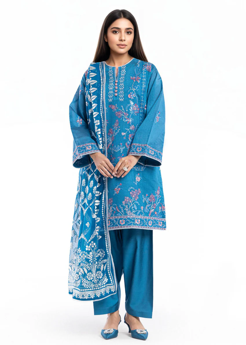 Cyan-Dyed Cotton-3 Piece (WP3PSFW25F11D3) - Image 7