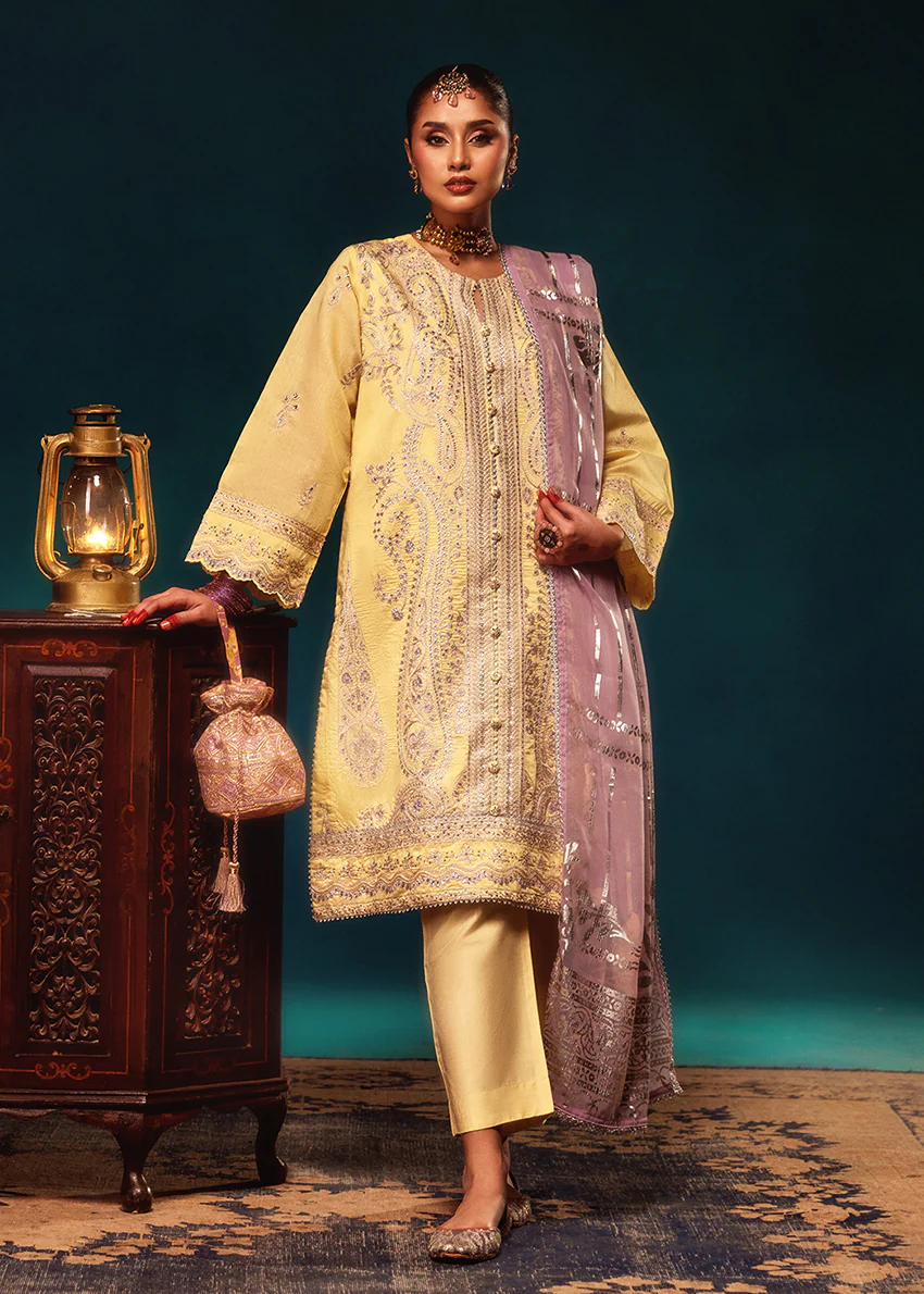L-Yellow-Cotton-Silk-3 Piece (WP3PSLW25L11D10)