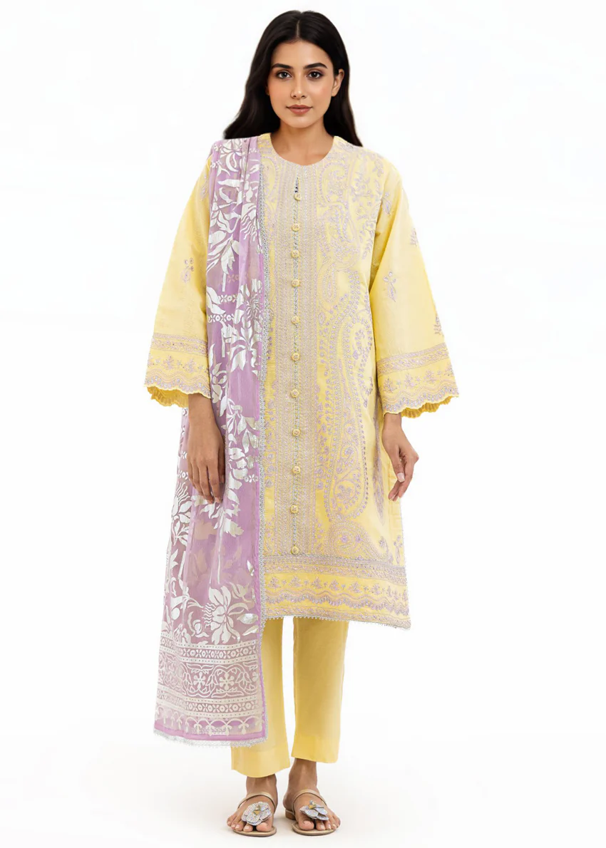 L-Yellow-Cotton-Silk-3 Piece (WP3PSLW25L11D10) - Image 11