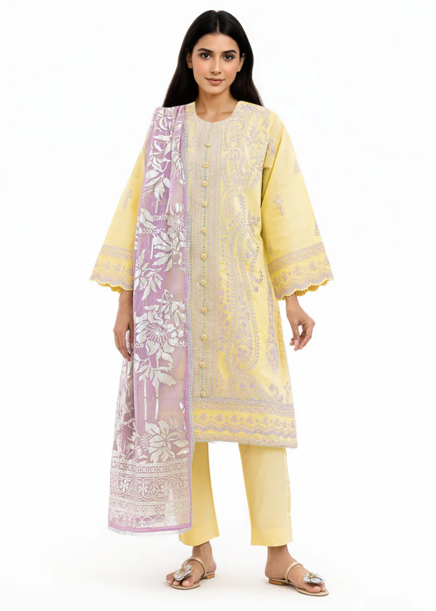 L-Yellow-Cotton-Silk-3 Piece (WP3PSLW25L11D10) - Image 13