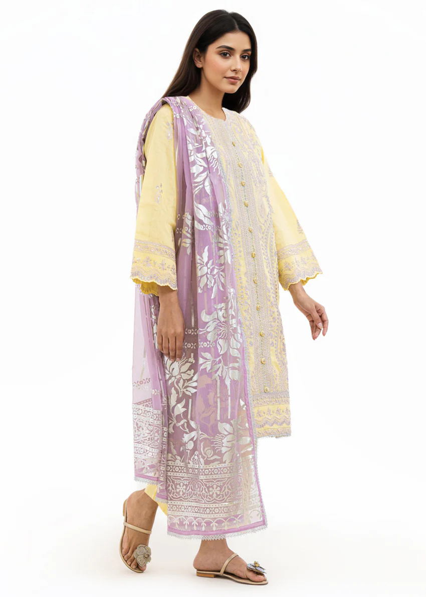 L-Yellow-Cotton-Silk-3 Piece (WP3PSLW25L11D10) - Image 14