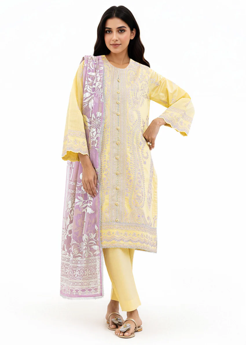L-Yellow-Cotton-Silk-3 Piece (WP3PSLW25L11D10) - Image 15