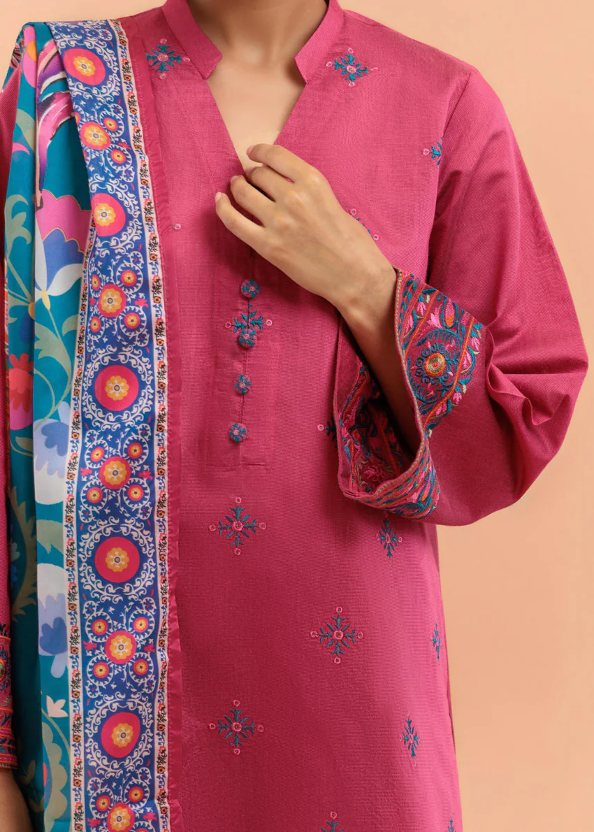 Carmine-Cotton-Silk-3 Piece (WP3PSSW25S10N3) - Image 3