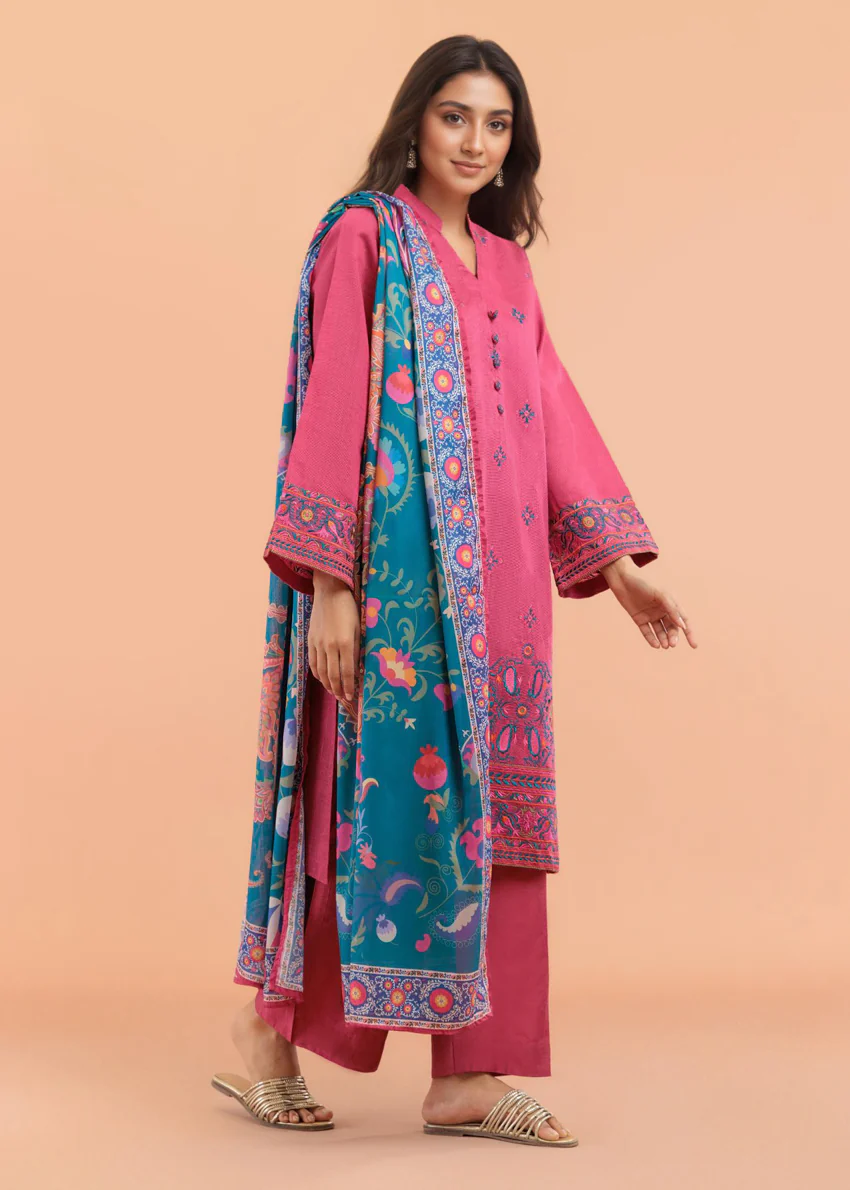Carmine-Cotton-Silk-3 Piece (WP3PSSW25S10N3) - Image 4