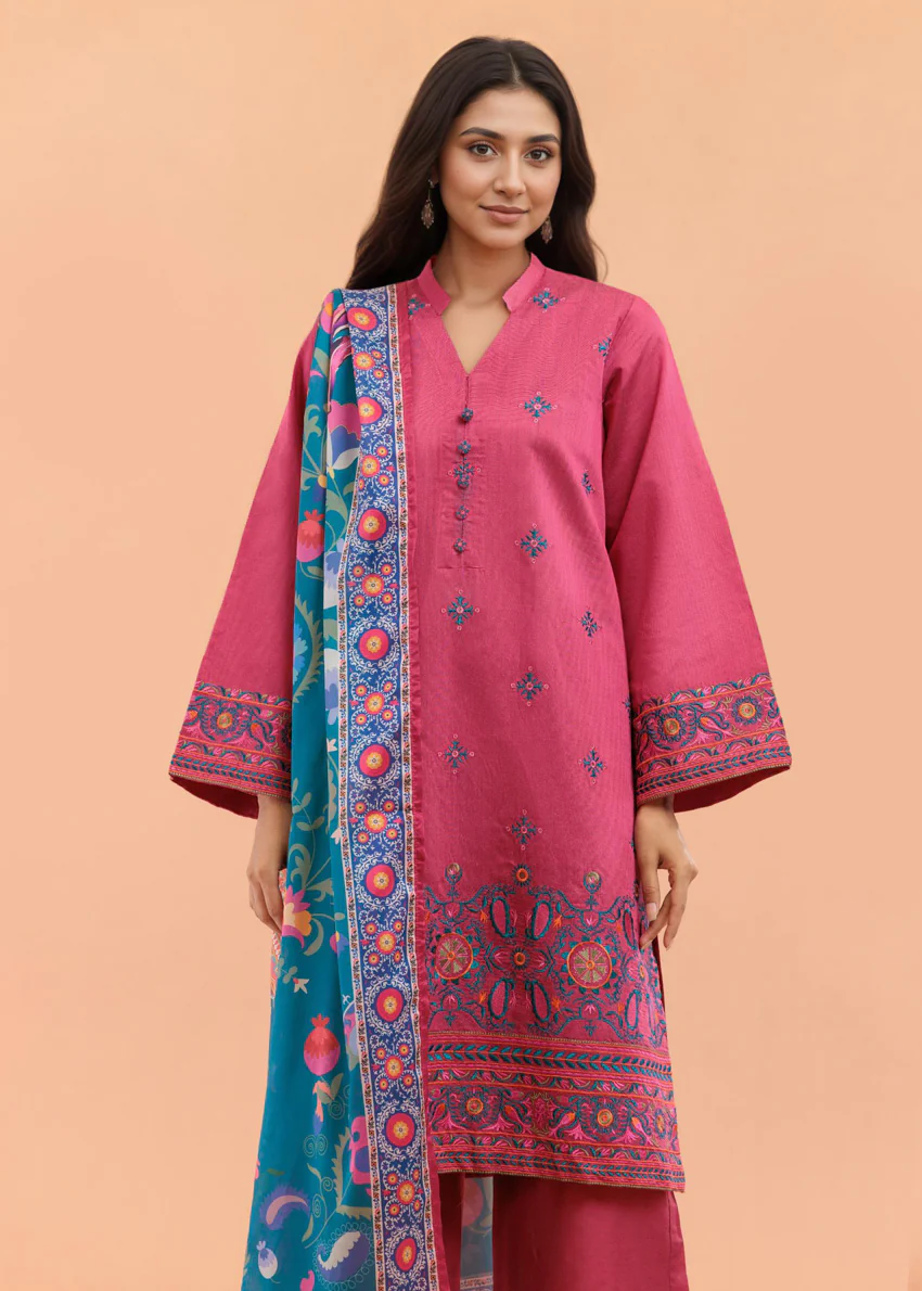 Carmine-Cotton-Silk-3 Piece (WP3PSSW25S10N3) - Image 6