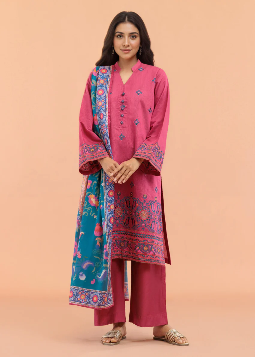 Carmine-Cotton-Silk-3 Piece (WP3PSSW25S10N3) - Image 7