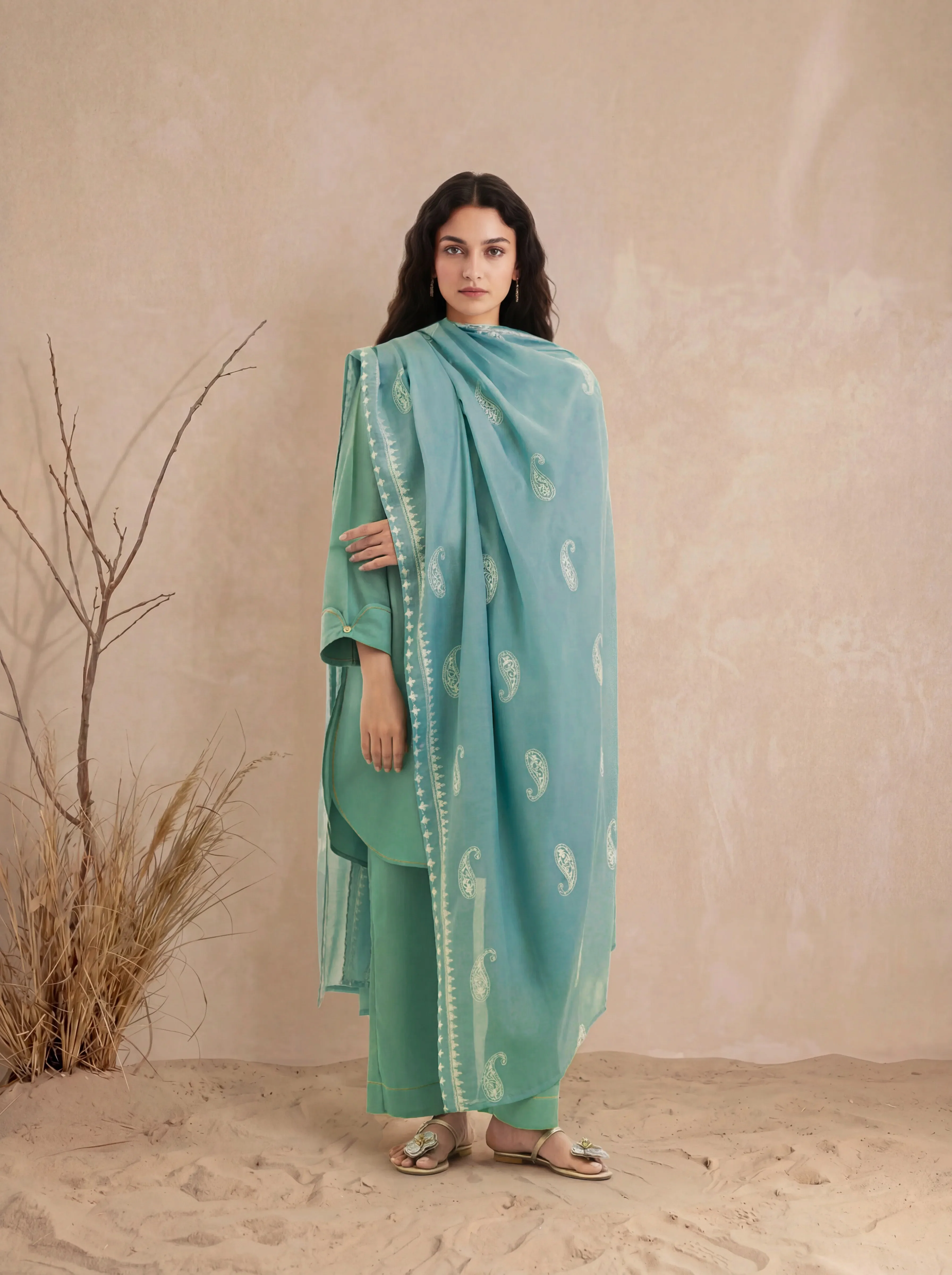 Dyed Cambric Dupatta - (WPDUSBS26F3)