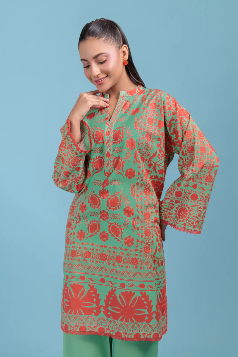L-Green-Cambric-1 Piece (WPS251P2013) - Image 3