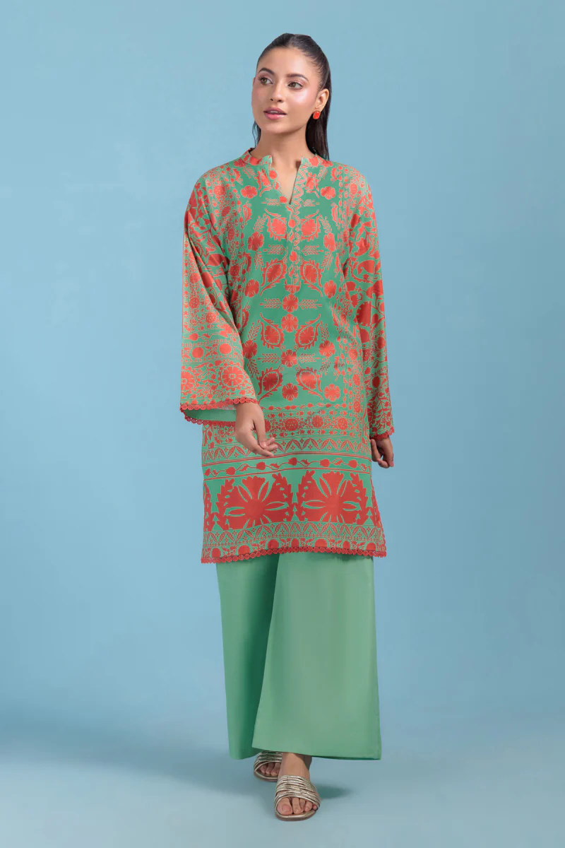 L-Green-Cambric-1 Piece (WPS251P2013) - Image 5