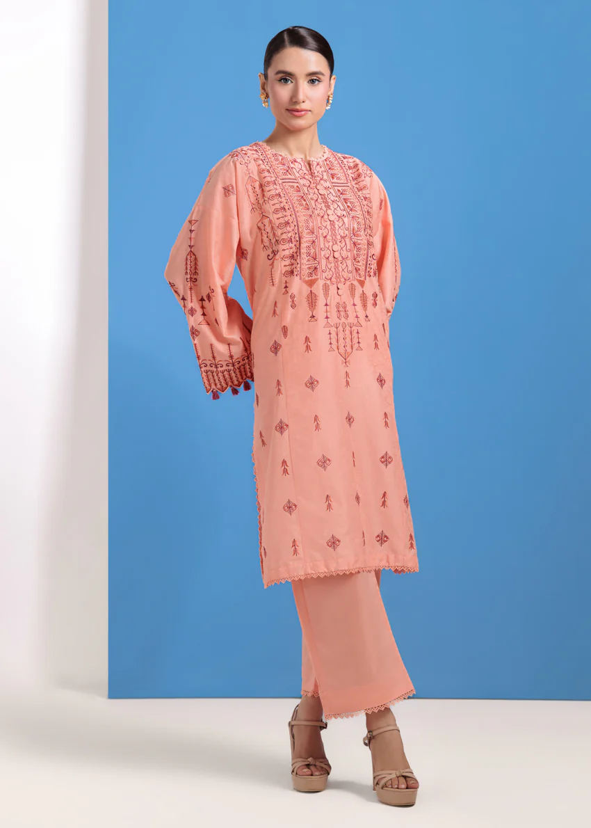 Peach-Jacquard-2 Piece (WPS252DE3024) - Image 3