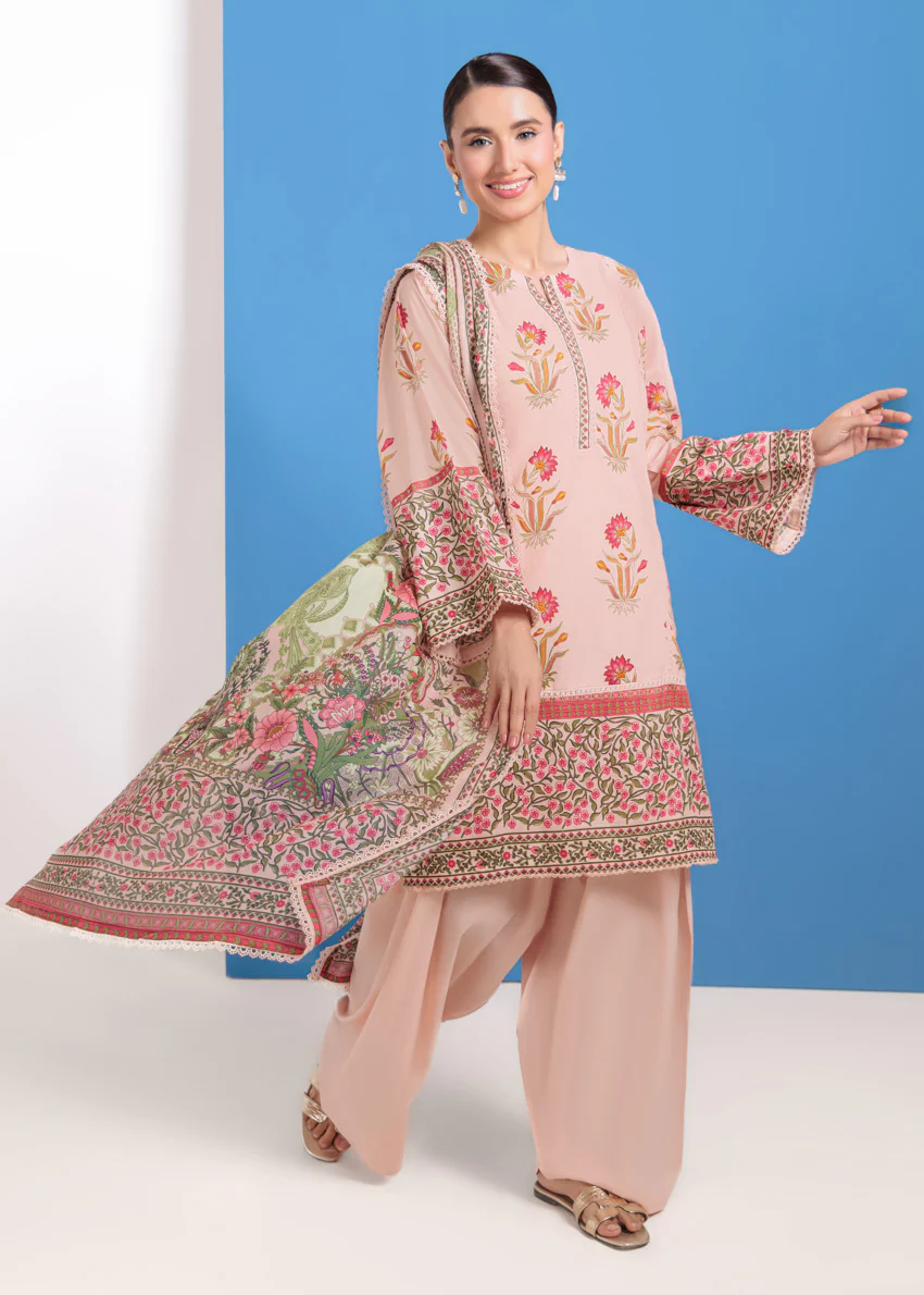 Peach-Lawn-2 Piece (WPS252P3029) - Image 3