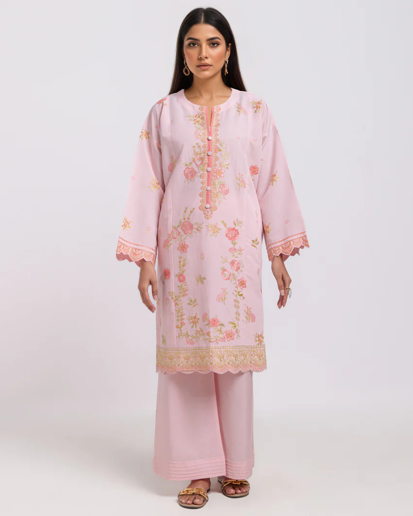 L-Pink-Cotton Silk-2 Piece (WPS252SE3059) - Image 3