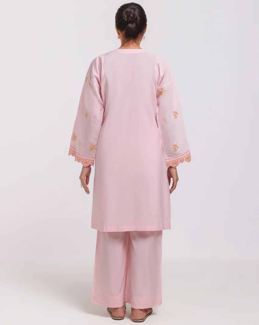 L-Pink-Cotton Silk-2 Piece (WPS252SE3059) - Image 4