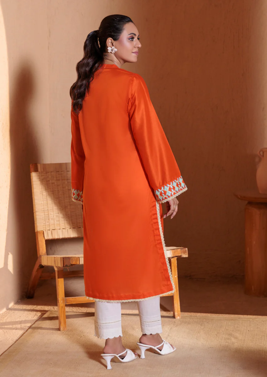 Orange-Cambric-1 Piece (WPS25DE1004) - Image 2
