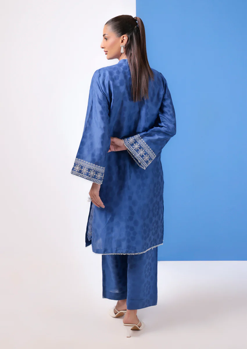 Blue-Jacquard-2 Piece (WPS25DE2011) - Image 2