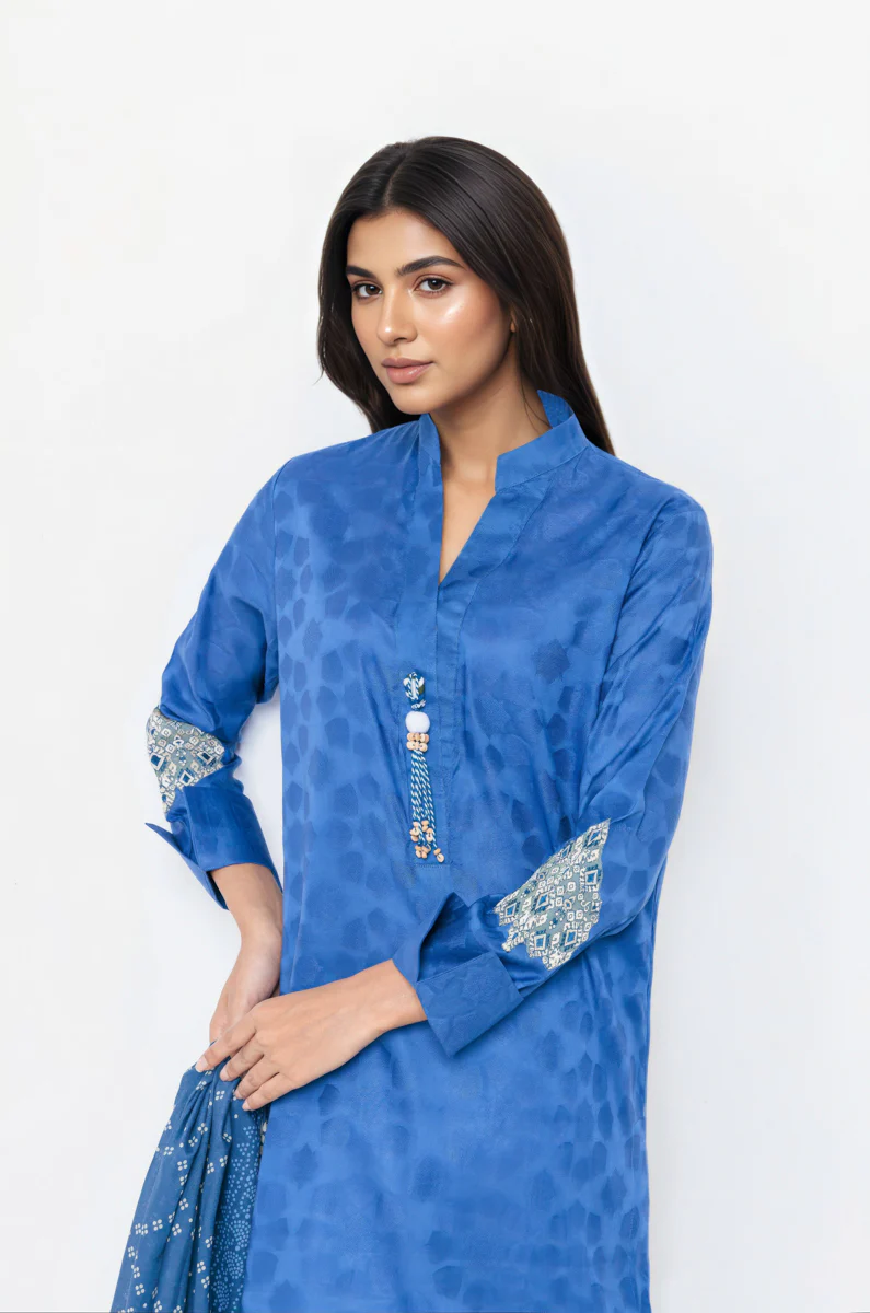 Blue-Jacquard-2 Piece (WPS25DE2039) - Image 5